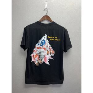 Rhuigi Shirt Rhude Spirit Of The West Bald Eagle Black Graphic designer Tee S